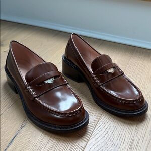 J Crew Brown Leather Loafers